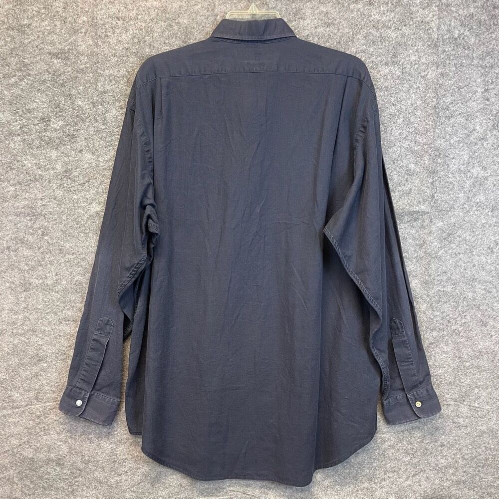 POLO RALPH LAUREN Shirt Men’s Large Blue Harlow Cotton Long Sleeve Button Down‎ - Picture 8 of 10